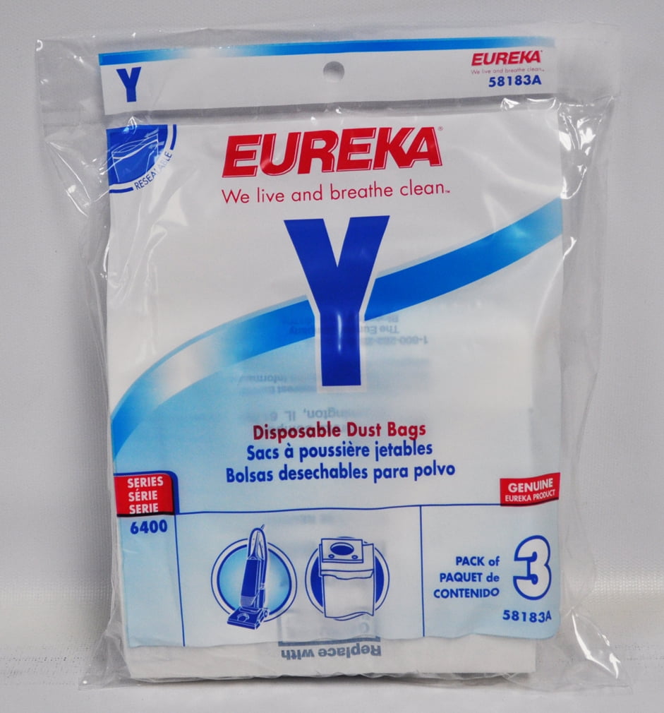 Eureka Sanitaire Type Y Excalibur Upright Vacuum Bags 3 Pack 58183A