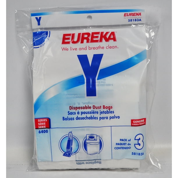 Eureka Sanitaire Type Y Excalibur Upright Vacuum Bags 3 Pack 58183A