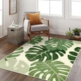 thumbnail image 3 of Leaf Area Rugs For Living Room, Green Washable Throw Rugs Tropical Monstera Plant Non-Slip High Traffic Bedroom Rugs Indoor Outdoor Carpet For Porch Dinning Room Entryway Kitchen 2x3ft, 3 of 6