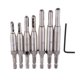 thumbnail image 1 of Juego de Brocas Autocentrantes Carpintería, Brocas Puerta Ventanas con 1 Llave Hexagonal Y Brocas de Repuesto 8 piezas Soledad Broca autocentrante de bisagra, 1 of 10