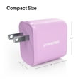 thumbnail image 5 of Liquipel Powertek Pastel Braided 20W Combo Wall Charger - Purple, 5 of 7