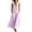 Pink, variant on Guluxicc Summer Maxi Dresses for Women Linen V Neck Sleeveless Beach Sundress Button Casual Loose Tank Dress with Pockets