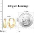 thumbnail image 2 of Pendientes tipo argolla, chapados en oro de 14 quilates, hipoalergénicos, para mujer, 2 of 7