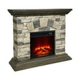 thumbnail image 6 of FESTIVO 40 in. Faux Stone Freestanding Electric Fireplace - 40" in Width - Bisque/Muddy, 6 of 11