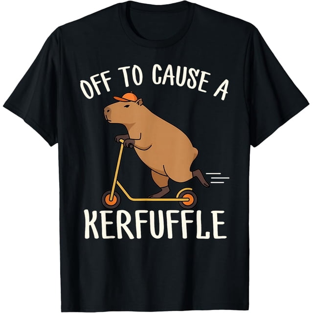 Funny Capybara Off to Cause A Kerfuffle Weirdcore Meme Camiseta