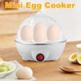 thumbnail image 3 of Electric Egg Boiler Easy Egg Cooker Electric 7-Egg Capacity, Soft, Medium, Hard-Boiled Egg Cooker with Auto Shut-Off, Measuring Cup Included, BPA Free, Classic White, 3 of 6
