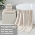 thumbnail image 2 of Jessy Home 6 Piece Towel Set Camel Soft Bath Towel Set for Bathroom-2 Bath Towels, 2 Hand Towels, 2 Washcloths Highly Absorbent Bath Sheet for Hotel & Spa, 2 of 7