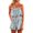 Sky Blue, variant on Shadoumai Women's Summer Rompers Off Shoulder Smocked Romper Casual Strapless Ruffle Wide Leg Shorts Jumpsuits