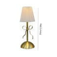 thumbnail image 2 of Cordless Bow 13" Table Lamp Fabric Shade Dimmable 3 Color Modern Bedside Lamp, Decorative LED Light for Bedroom, Reading Desk & Home Decor, 2 of 5