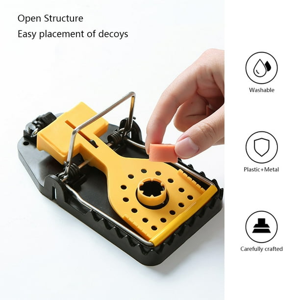 Cazador De Ratas Trampa para ratones de plástico Autolock Live para el patio de la cocina del hogar (L) 2PCS Ndcxsfigh Libre de BPA