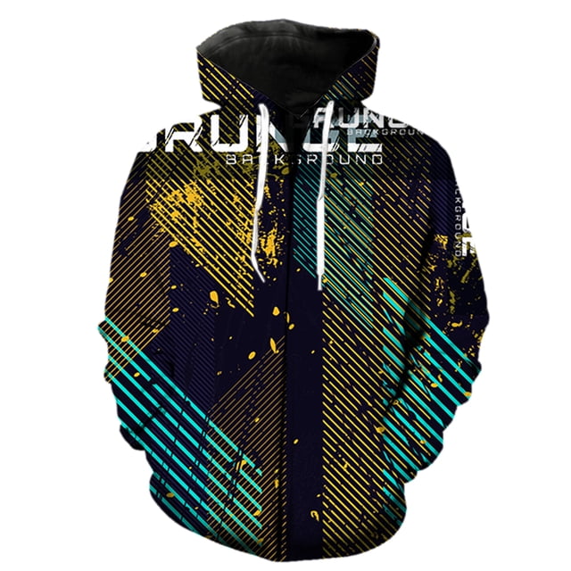 Sudadera con capucha y cremallera para hombre, niño y niña, sudadera con estampado completo, imagen inteligente con IA en 3D, estilo hip hop, para uso urbano.