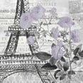 thumbnail image 2 of Kimberly, Allen 15x15 Gold Ornate Wood Framed with Double Matting Museum Art Print Titled - Paris Script Purple 1, 2 of 4