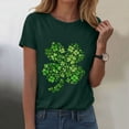 thumbnail image 2 of COMVALUE Funny Cute Shamrock Irish Graphic Tee Top for Women St Patricks Day Shirt (Dark Green, XXL), 2 of 8