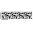 thumbnail image 3 of Ambesonne Charcoal Fabric by the Yard Upholstery, Greyscale Hexagons Grid, 5 Yards, Grey Charcoal Grey White, 3 of 5