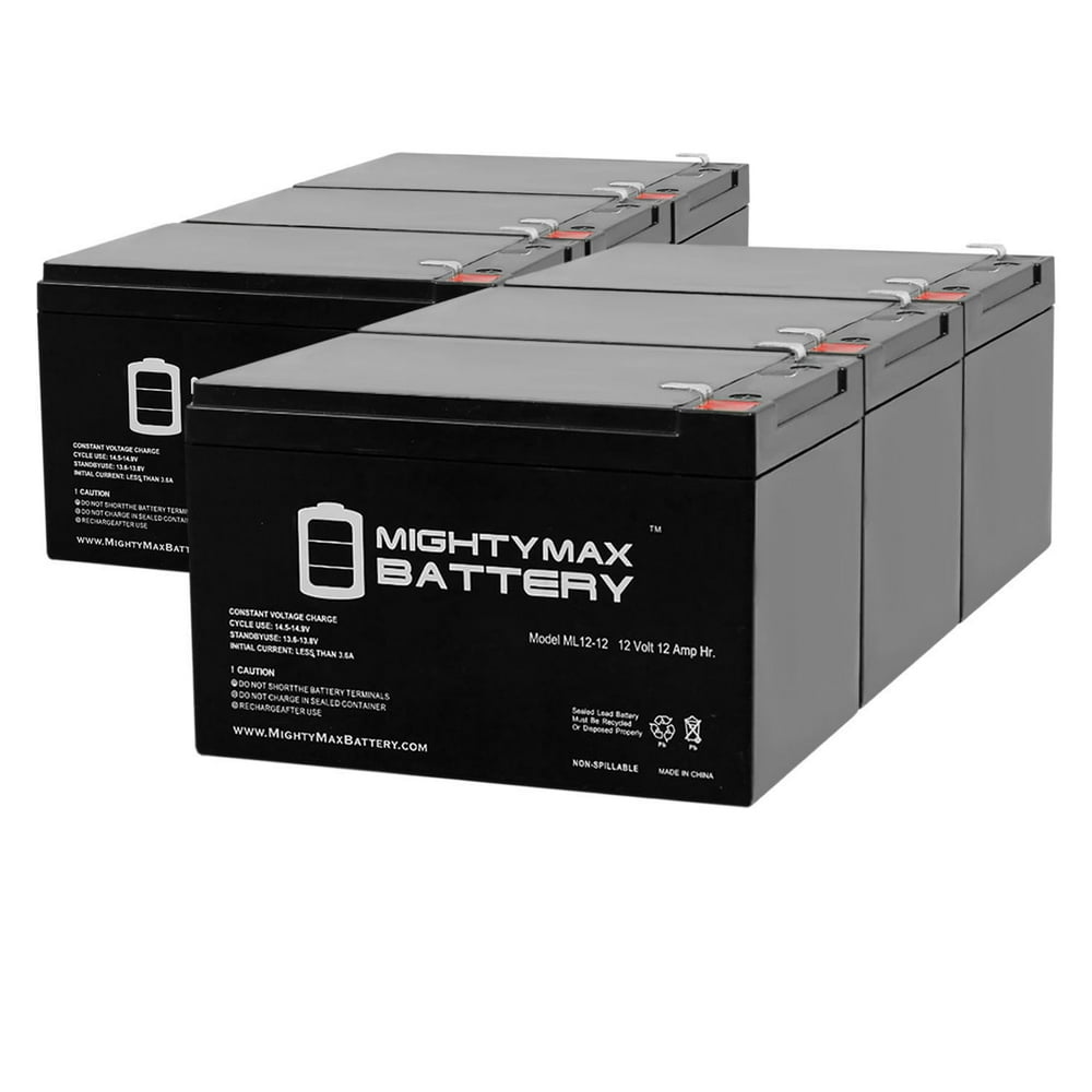 12V 12AH SLA Battery Replaces MotoTec Electric Trike 350w 6 Pack
