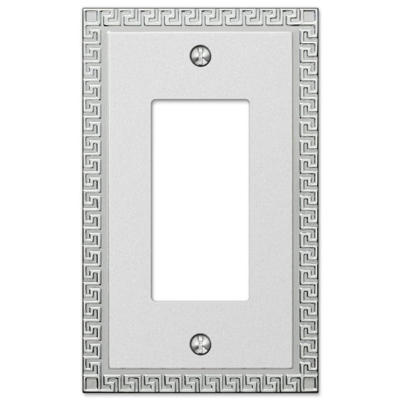 Amerelle 42RSCH Decor Collection Cast Metal Single Rocker Wallplate, Frosted Polished Chrome