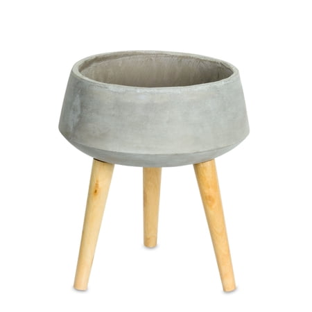 Planter on Legs 11.25  x 13 H Cement