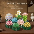 thumbnail image 2 of Amyove Creative Bouquet Building Blocks Potted Succulent Building Bricks Toys For Interior Decoration, 2 of 8