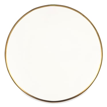 Thyme & Table Everest Ceramic Dinner Plate Off-White with Gold Rim