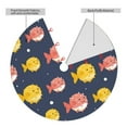 thumbnail image 4 of Kll 48" Christmas Tree Skirt Cute Puffer Fish Xmas Tree Skirts Mat For New Year Xmas Holiday Party Indoor Outdoor Home Decoration, 4 of 9