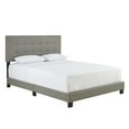 thumbnail image 6 of Boyd Sleep Roma Gray Faux Leather Queen Size Fully Upholstered Platform Bed Frame with Adjustable Headboard, 6 of 12