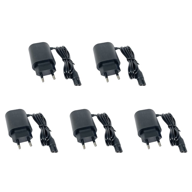 5X Cargador de Afeitado de Repuesto de 12V 0,4A para Series S3 S5 S7 S8 S9 Adaptador de Cargador de Afeitadora Eléctrica Enchufe Europeo