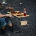 thumbnail image 2 of CAMPINGMOON T-230A de acero inoxidable grueso para acampar al aire libre, mesa plegable portátil, estantes para lugar de Picnic, bolsa de almacenamiento, 2 of 4