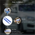 thumbnail image 3 of Yazoeia 4PCS Car Rear View Mirror Stickers, Waterproof Auto Side Rearview Mirrors Decal Stripes, Universal Anti-Collision Striped Automotive Warning Stripes for Most Vehicles (Blue) CJC912-114730, 3 of 6