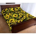 thumbnail image 3 of Juego de cama acolchado con estampado de girasoles, 3 of 5