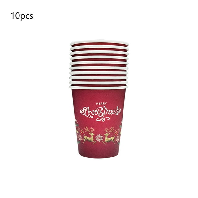 Christmas Themed Paper Cups Paper Plates And Paper Towels Set Christmas Tree Tableware Suitable For Multi Person Gatherings And Party Supplies
