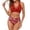 Red, variant on XEGLSBU Plus Size Swimsuit for Women Bikini Top Plus Size Two Piece Swimsuit High Waist Bikini with Flutter Sleeves and V Neck Bathing Blue Size L
