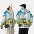 thumbnail image 4 of Lsque Countryside Farm Cow UPF 50+ Lightweight Sun Protection Men's Women's Long Sleeve Shirt, Hoodie Performance -XX-Large, 4 of 9