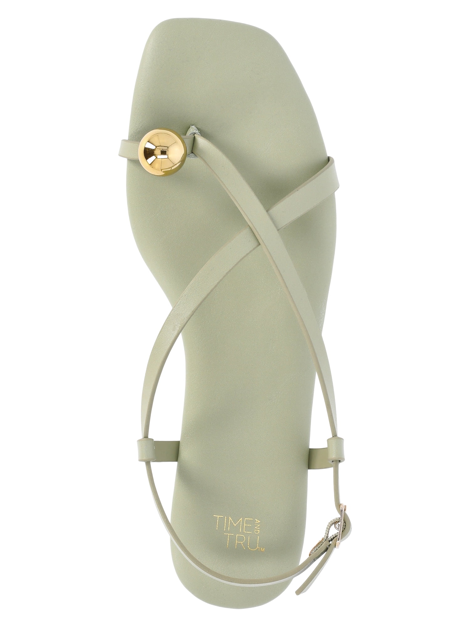 Time and Tru Women's Embellished Toe Ring Sandals