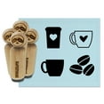 thumbnail image 1 of Coffee Mug Cup Carafe Heart Beans Rubber Stamp Set for Scrapbooking Crafting Stamping - Large 1-1/4 Inch, 1 of 7