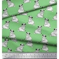 thumbnail image 2 of Soimoi Japan Crepe Satin Fabric Pug Dog Print Fabric by Yard 42 Inch Wide, 2 of 3