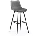 thumbnail image 6 of COOLHUT 24 Inch Dining Chairs Set of 3, Modern Kitchen & Dining Room Chairs, Upholstered Faux Leather Dining Chair, Armless Dinner Side Chairs with Sturdy Metal Legs, Heather Gray, 6 of 8