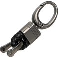 thumbnail image 3 of ABS Carbon Fiber Shell + Silicone Car Key Cover Case Key Ring for Ford Focus Mondeo Edge Fiesta Kuga Mondeo MK4 Fusion Escort Ecosport (A Carbon Fiber, 3 of 4