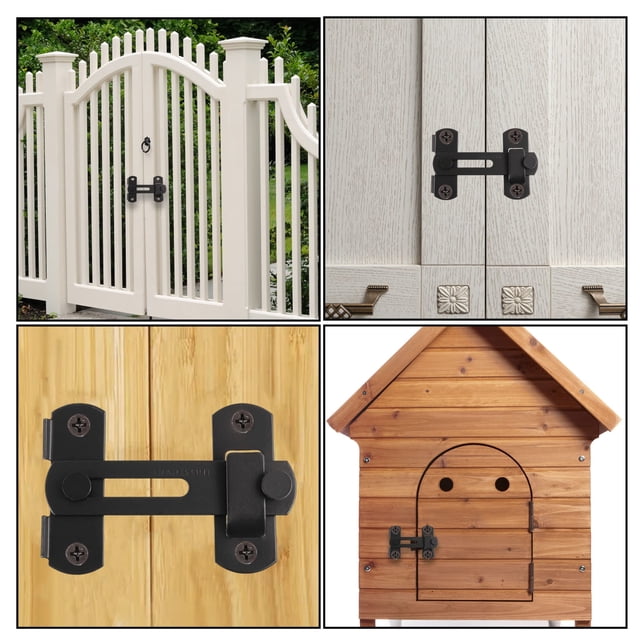 Langgg 2piece Flipping Latch Strong Durability And Reliability Provides Safety And Privacy Easy black 1Set
