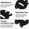 thumbnail image 2 of Table Top Connector, Plastic Dining Table Locks Training Table Connector Latch Desk Combination Fasteners(black)4pcs), 2 of 3