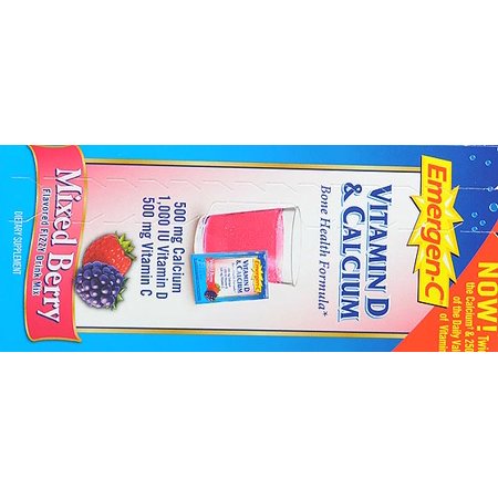 Emergen-C Bone Health Drink Mix Packets Mixed Berry 30 Each
