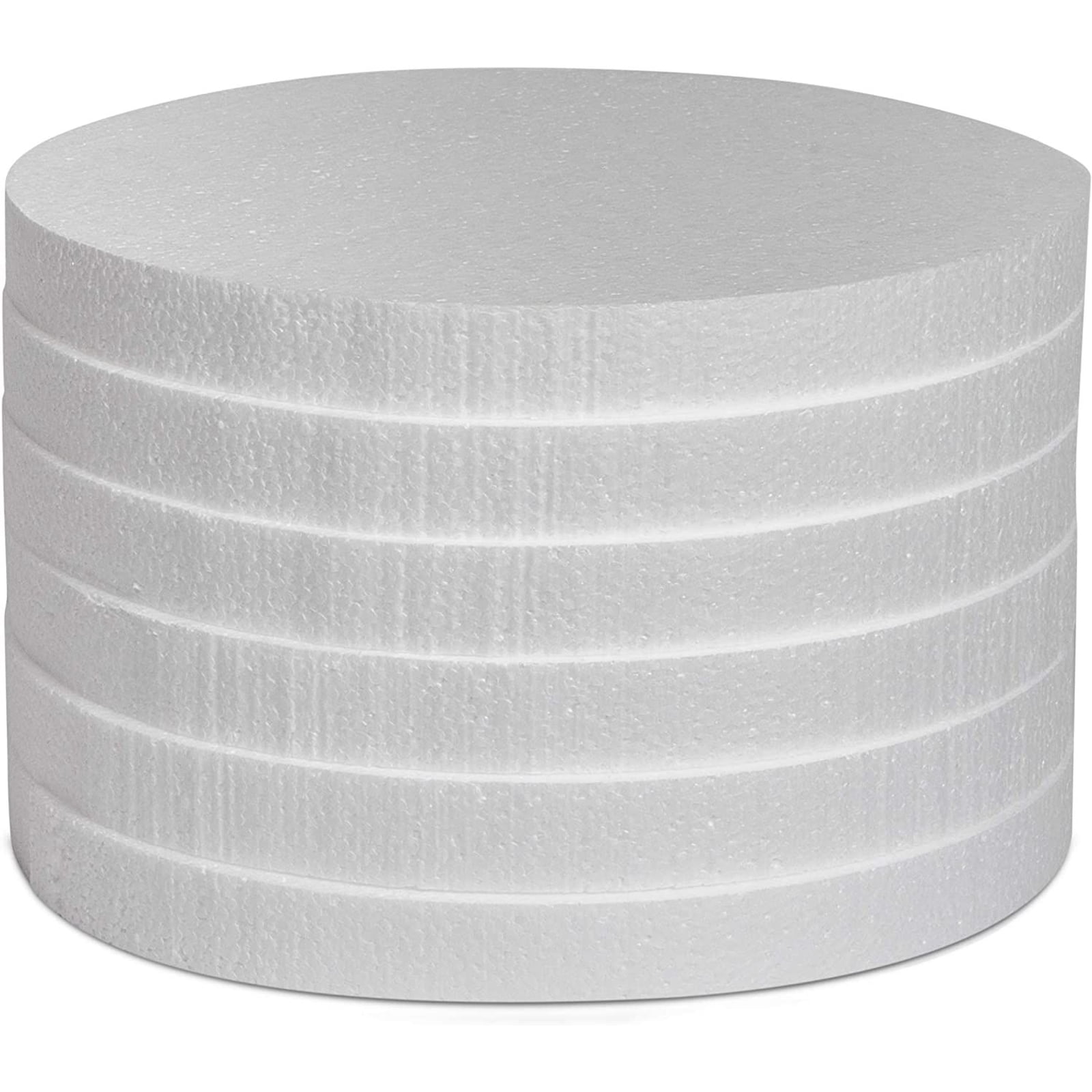 6 Pack Craft Foam Circles, Polystyrene Round Foam Disc for Craft Art