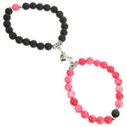 Onaparter Couple Bracelet Beaded Boyfriend and Girlfriend Stuff Matching for Couples Bracelets Him Her Lovers As Shown