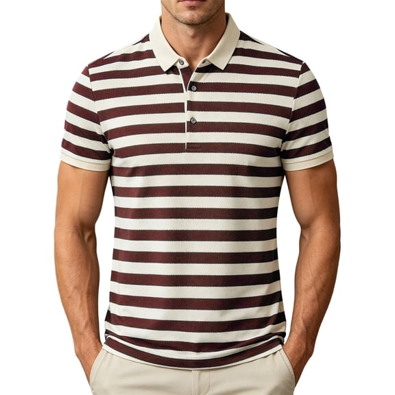 Luvrsol Big & Tall Men's T Shirts Solid Basic Turndown Collar Short Sleeve Light Cotton Simple Work Shirts M-4XL