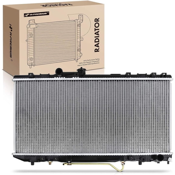 A-Premium Engine Coolant Radiator Assembly with Transmission Oil Cooler Compatible with Toyota Celica 1990-1993 L4 2.2L, Automatic Transmission, Replace# 1640074500, 1640074540