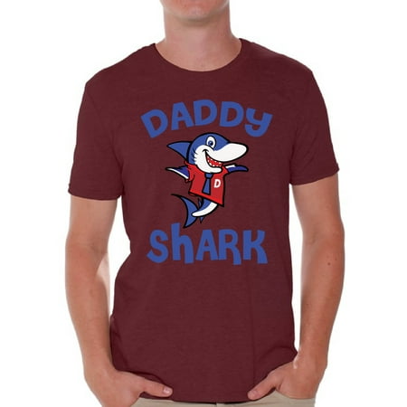 Awkward Styles Daddy Shark Tshirt for Men Shark Family T Shirt Matching Shark Shirts for Family Shark Gifts for Dad Shark Themed Party Outfit for Dad Shark Dad (Best Shark On Shark Tank)