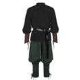 thumbnail image 4 of Ceisia Renaissance Medieval For Men Lace Up Shirt Drawstring Cuffed Pants Halloween Pirate Outfit Halloween Gift, 4 of 9
