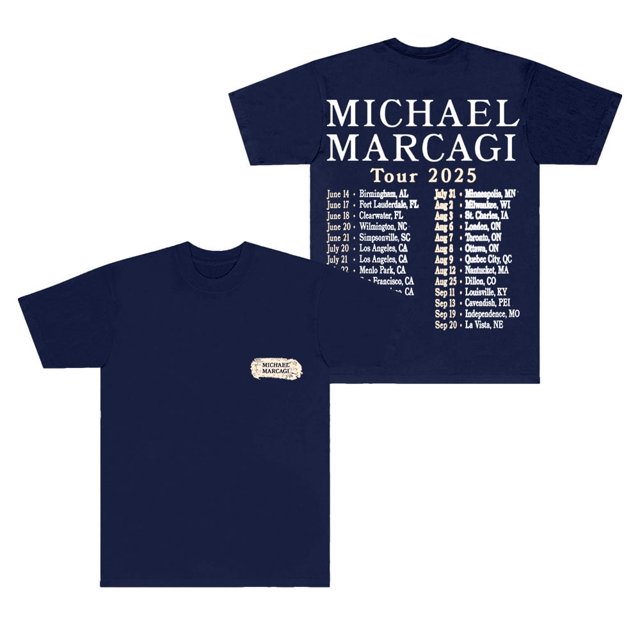 Michael Marcagi 2025 Tour Dates Camisetas Merch Cosplay Mujeres Hombres Moda Camiseta de manga corta