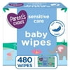Parent's Choice Sensitive Care Aloe Baby Wipes, 5 Flip-Top Packs (480 Total Wipes)