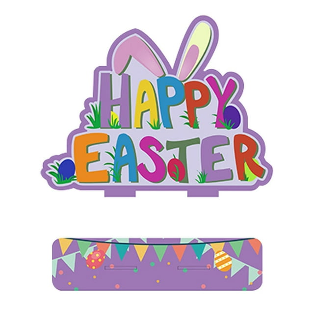 Easter Table Decorations Wooden Centerpiece Signs For Dining Room Table Easter Bunny For Spring Holiday Easter Party Dcor Ornament Indoor Outdoor Gard