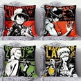 thumbnail image 2 of Funda de cojín de almohada de 45 x 45 cm con pintura al óleo de anime de una pieza Luffy ZanZoro Nami, bonita funda de almohada para sofá o siesta en la oficina, regalo, 2 of 5